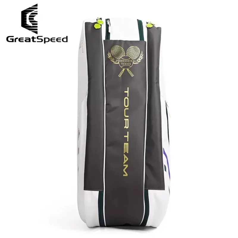 GreatSpeed Tennis Badminton Raquet Sports Bag Men Women Backpack Large Capacity Can Hold 6 Rackets Independent Shoe Pocket 5