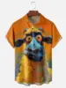 Abstract Cartoon Animal Men's Shirt 3D Print Quick Dry Short-sleeved Tops Summer Casual Men's Clothes Street fashion Shirts 2