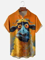 Abstract Cartoon Animal Men's Shirt 3D Print Quick Dry Short-sleeved Tops Summer Casual Men's Clothes Street fashion Shirts 2