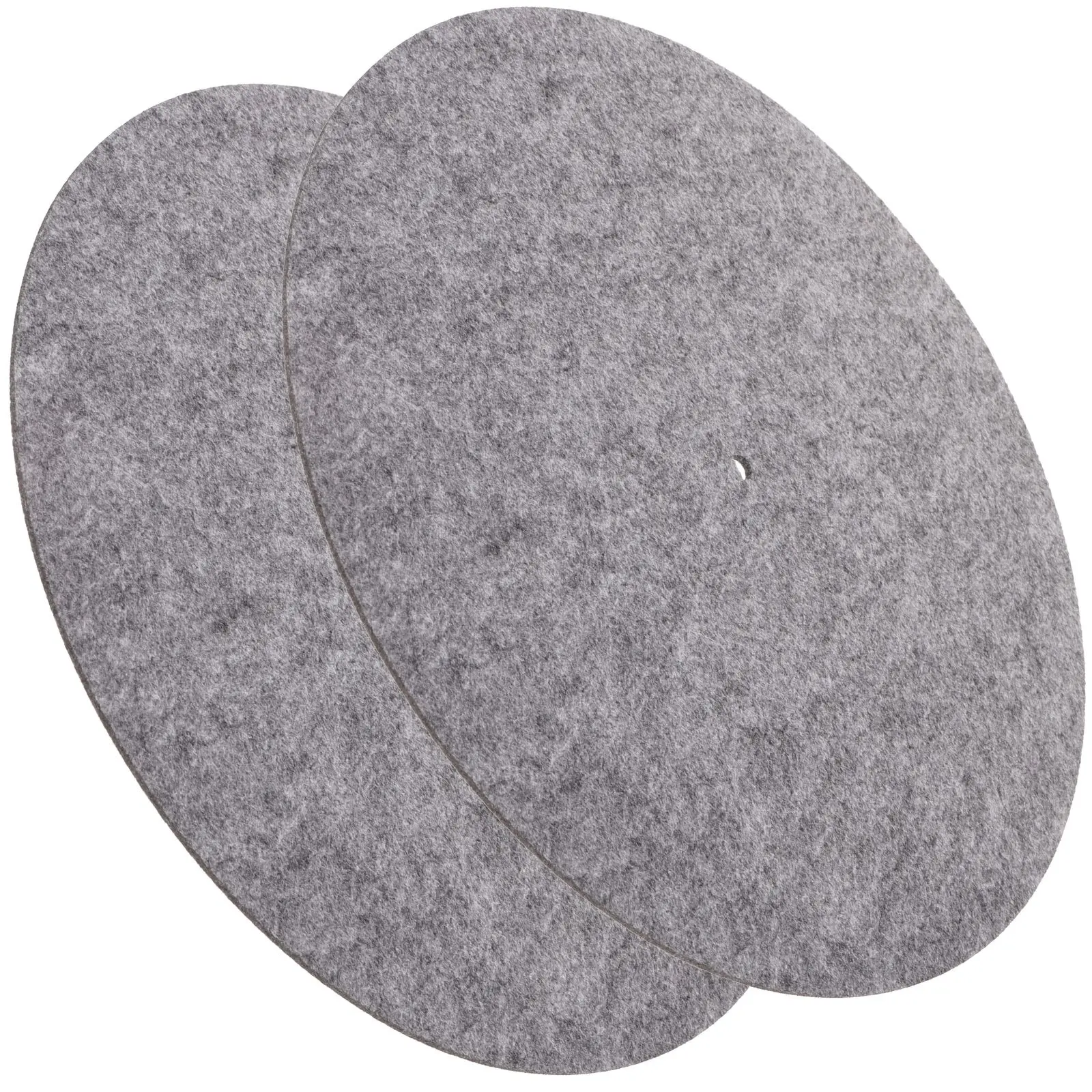 2 Pcs Turntable Record Mat Protective Recorder Accessories Grey Slipmat Platter Vinyl Felt