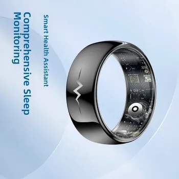 Smart Ring Q520 Pressione sanguigna Ossigeno Frequenza cardiaca ECG Anello di monitoraggio del sonno e sportivo per adulti Compatibile con Android e...