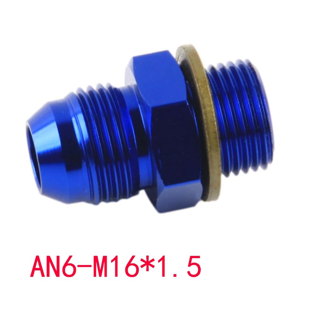 

Синий штекер 6AN 6 А клеш до M14x1, 5 (мм) метрический прямой фитинг An 6 до M10 m12 m14 m16 m18 * 1,5 порт. Адаптер