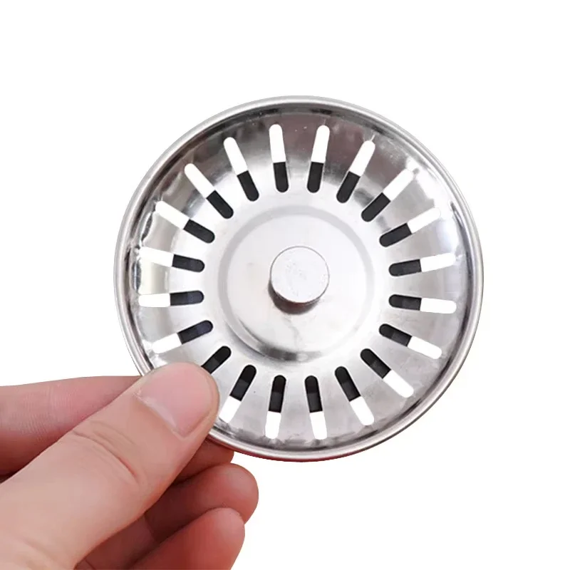 Sink Strainer Kitchen Sink Sewer Basin Drain Stopper Stainless Steel Sink Waste Plug Filter Anti-clog Floor Drain Kitchen Accessories