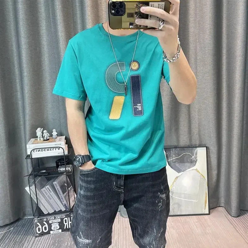 

Streetwear Drawings Man Tee Shirts Black T Shirt for Men Alphabet Top Hip Hop Clothing Xl Wholesale Basic Cheap High Quality Hot