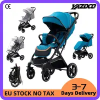 Poussette Haute Légère et Pliable pour Bébé, Multifonctionnelle, Nouveau-né, Quatre Roues, Absorbe les Chocs 1