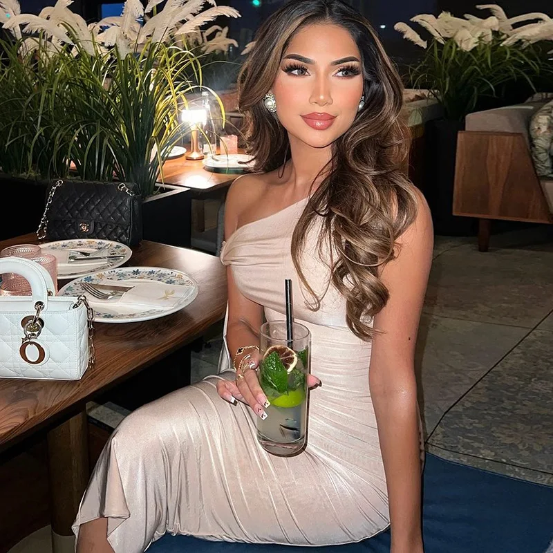 Off-Shoulder Patchwork Slim Dress Women's Bandage Sleeveless Backless Fashion Elegant Party Dress New Female Long Dress