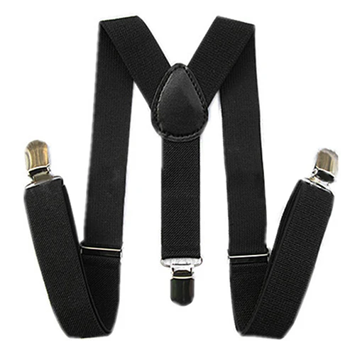 Solid Color Kids Suspenders Clip-on Straps Adjustable Elastic Y-Back Brace Children Boy Girl Braces Baby Wedding Tie Accessories
