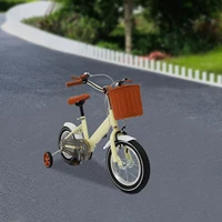 Vélo pour enfants de 12 pouces, vélo d'apprentissage à pédales en acier au carbone blanc pour 2-4 ans, capacité de charge de 40kg 3
