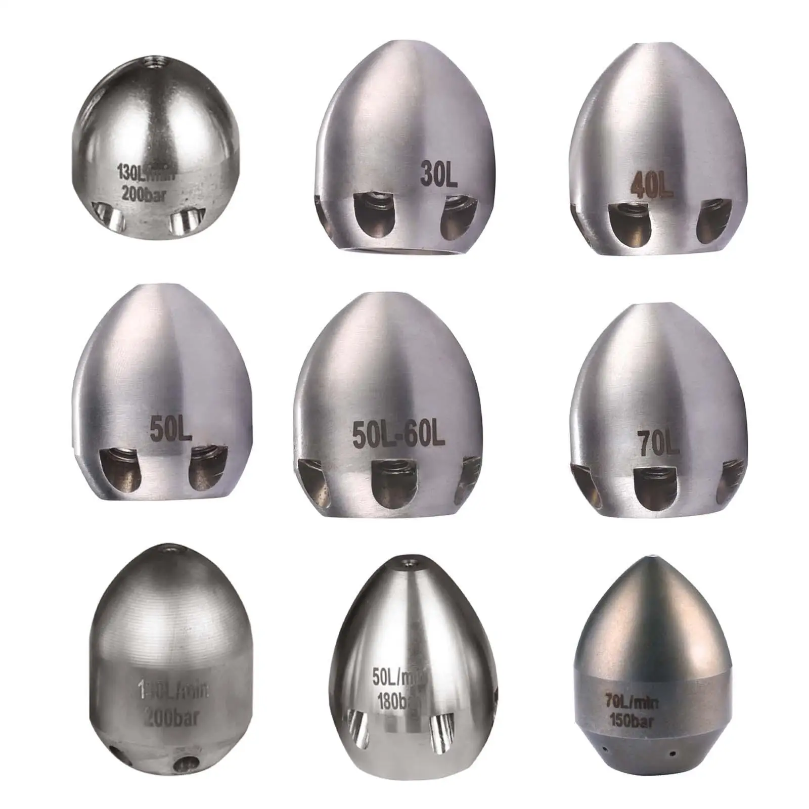 Sewer Jetter Nozzle High Pressure Multifunction Spray Head Flusher Pipe Nozzles for Outdoor, Window, Patio, Car, Supplies