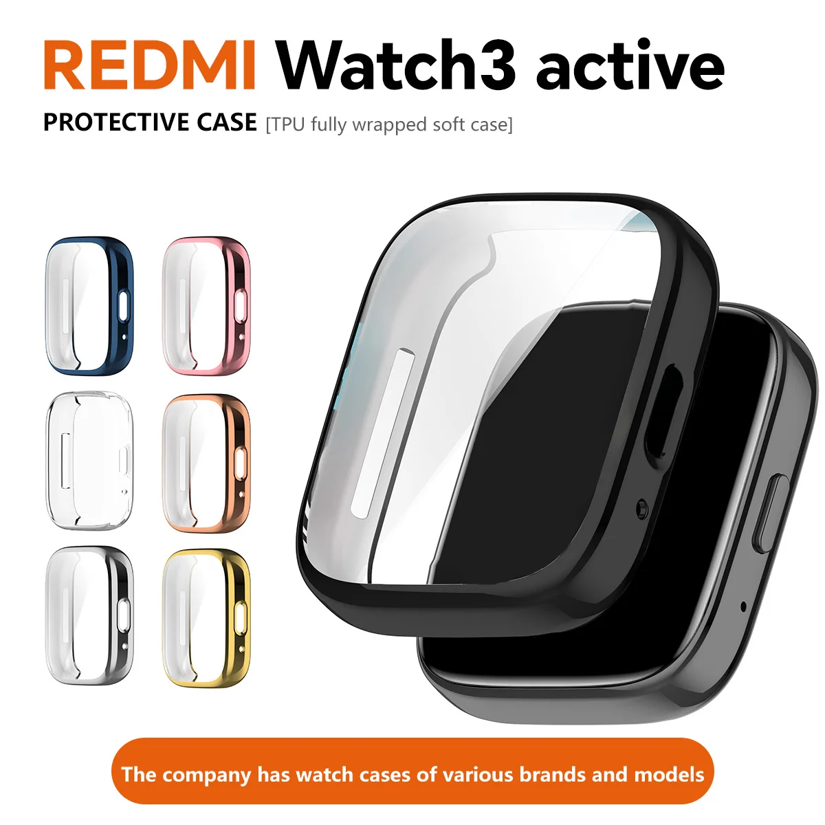TPU Screen Protector Cover For Xiaomi Redmi Watch 3 Active/Lite Smart Watchband Case Protective Shell Bumper Soft film duricrust