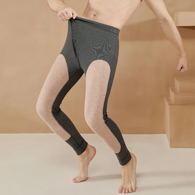 Leggings en cachemire épais pour homme, sous-vêtements thermiques