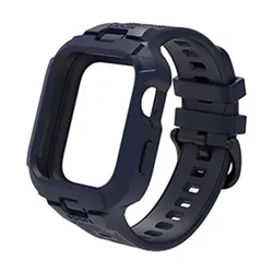 Versatile 2 - in - 1 Watch Case with Strap and Bumper Frame Protector for Huawei Watch 5 (Midnight Blue)