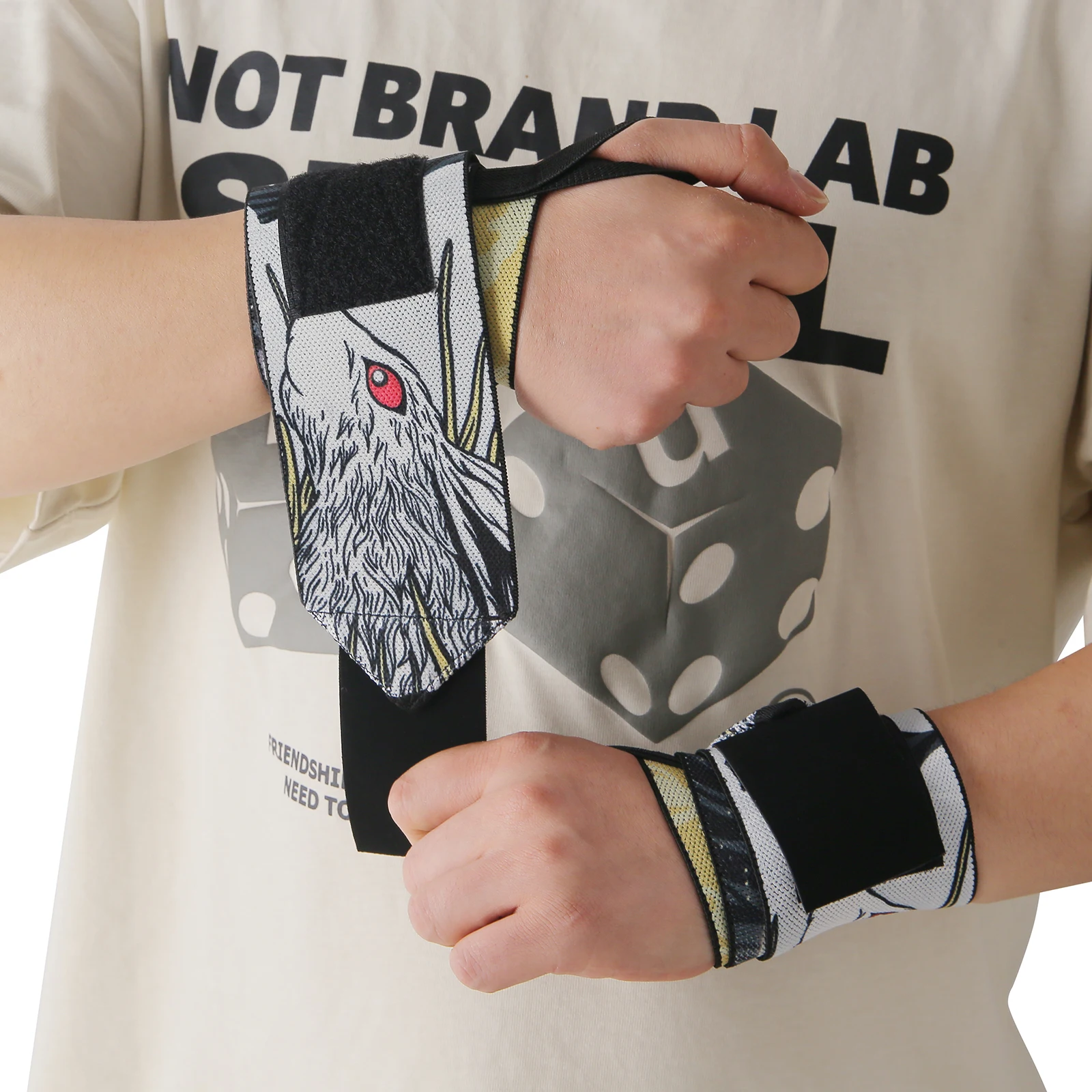 Berserk Anime Flexible Wrist Wraps for Weightlifting - Adjustable and Elastic Gym Wrist Support