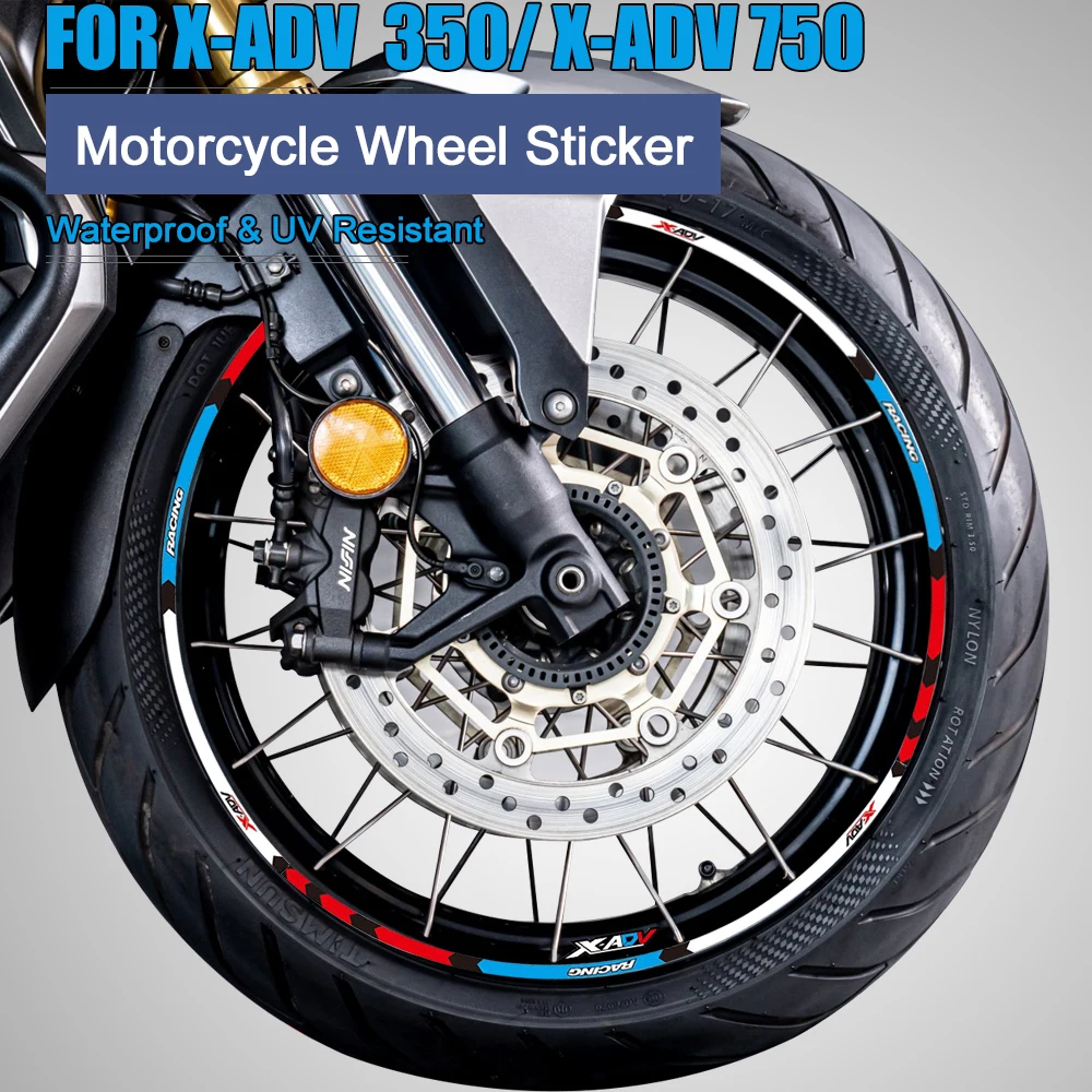 Motorcycle Stickers Reflective Rim Decal XADV 750 Accessories 2023 for Honda X-ADV 350 XADV750 X-ADV750 2017 2019 2020 2021 2022