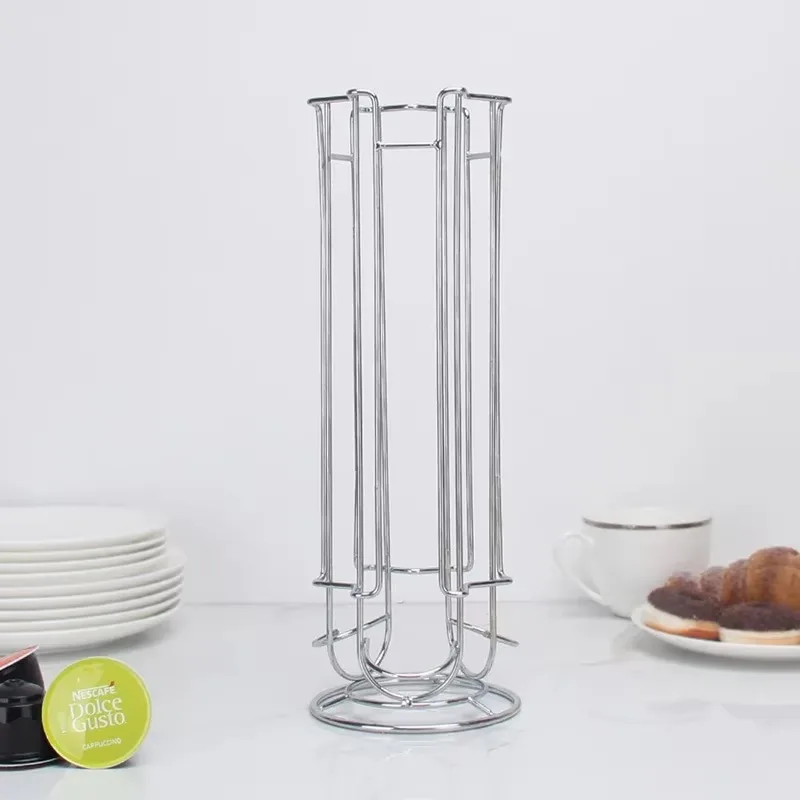 Coffee Capsules Holder Storage Rack Corrosion Resistant No Assembly Required Large Capacity Capsule Rack Stand Storage Holder 1pc kitchen storage rack