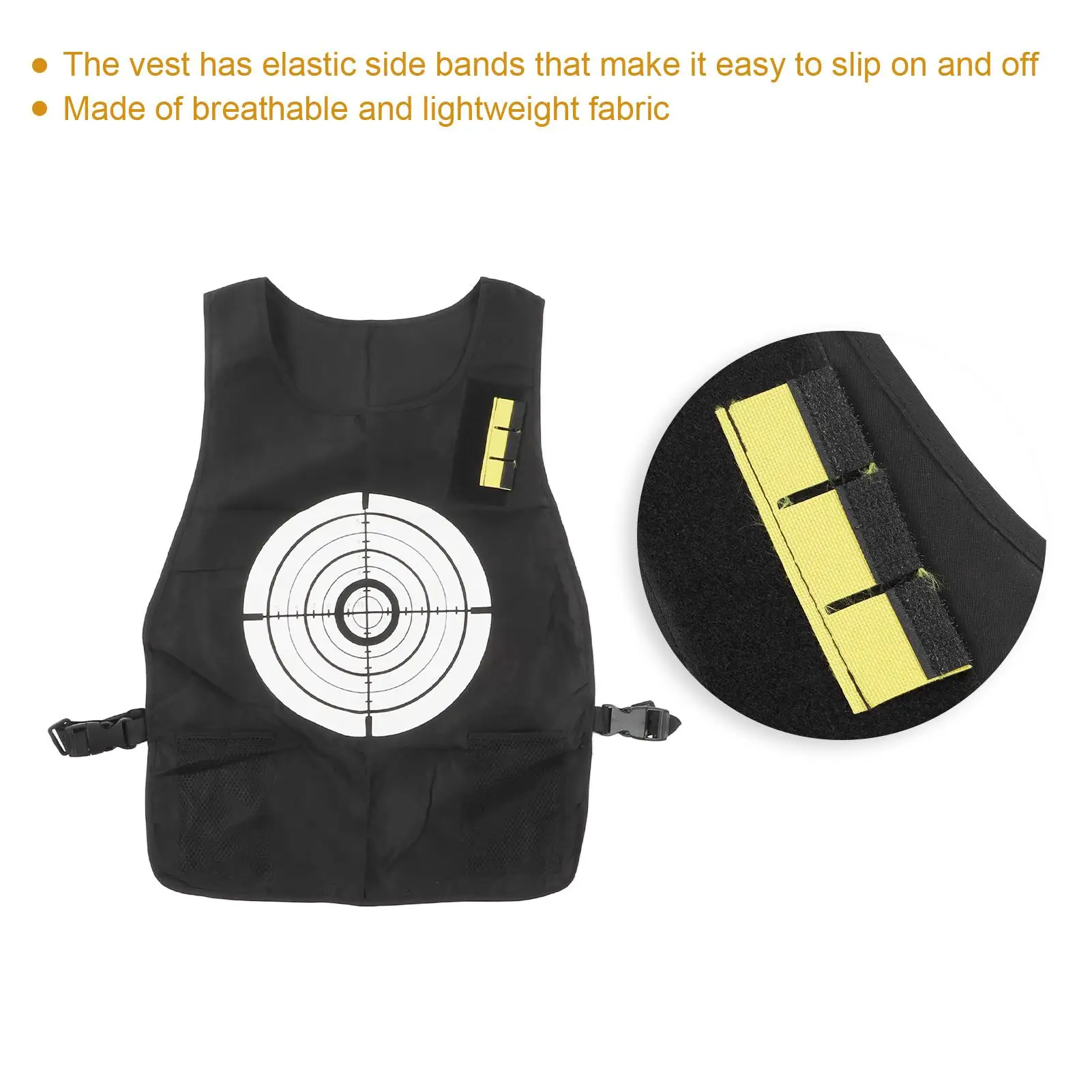Water Activated Target Vest for Fun Water Fights &ndash; Comfortable Elastic Side Strap for Pool Parties & swimming Games
