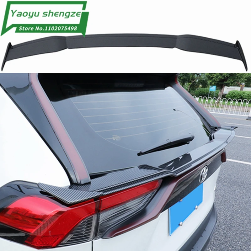 

For 2019 2020 New Toyota RAV4 Spoiler High Quality ABS Material Car Rear Wing Lip Spoiler by Primer Color