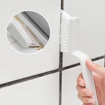 Spazzola per la pulizia degli spazi del pavimento delle piastrelle del bagno per la pulizia delle scanalature delle finestre Spazzola per tastiera Spazzola per angoli della cucina Strumenti per la pulizia Spazzola per pavimenti 1