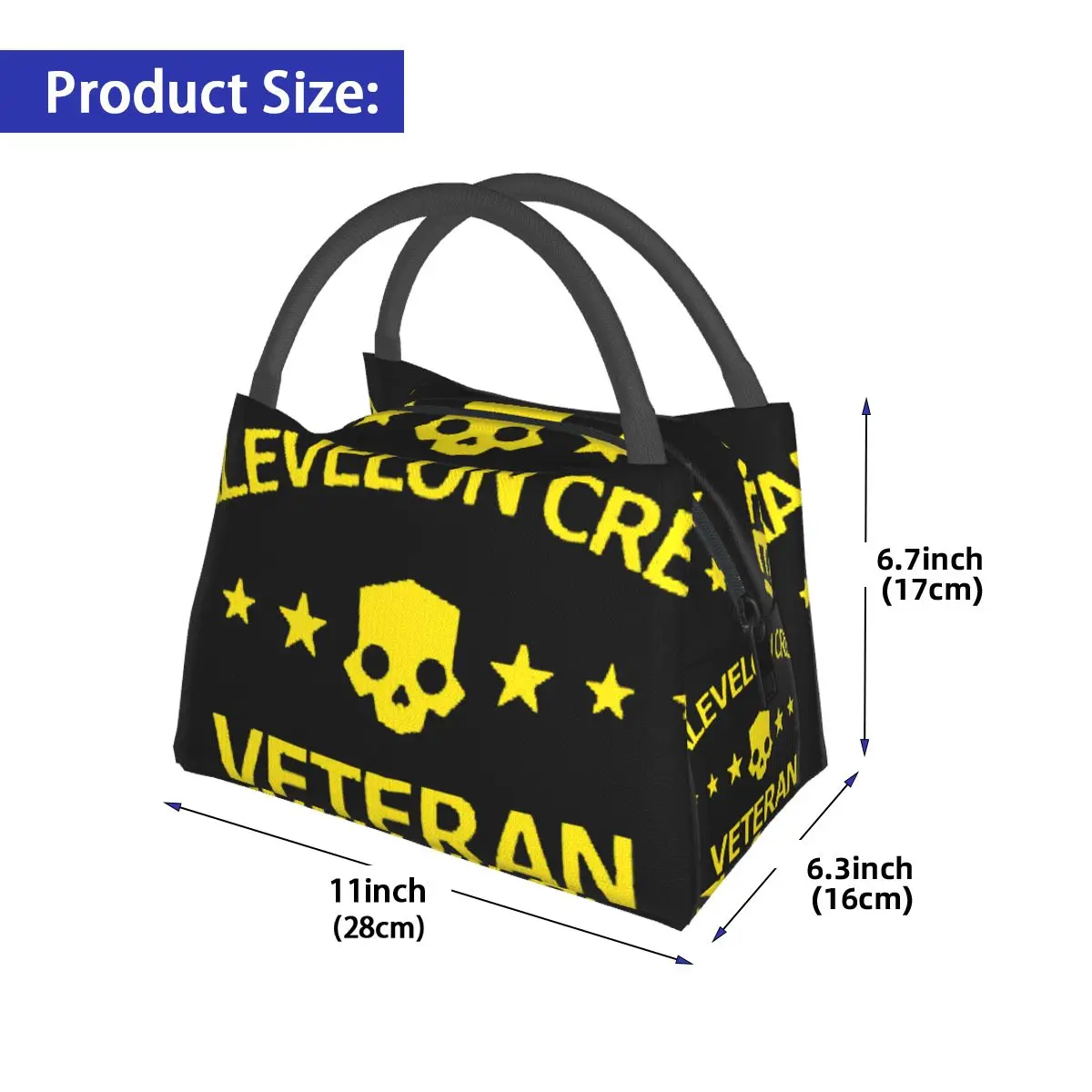 Helldivers 2 Malevelon Creek Veteran Portable insulation bag for Cooler Thermal Food Office Pinic Container