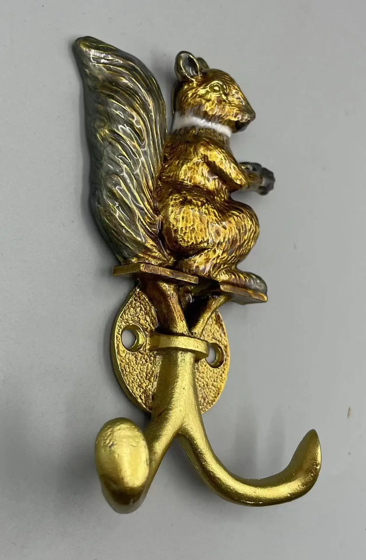 Originality Hook Cute Squirrel Metal Luxury Hook Clothes Hanging Hooks for Home Decoration Key Hanger  Wall Key Holder 4