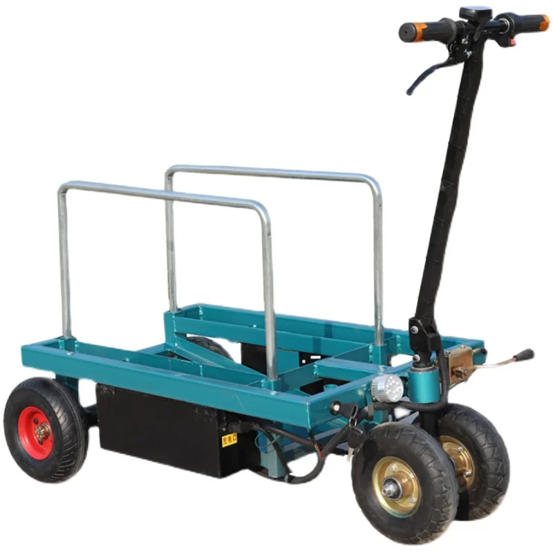 Wyj Folding Tile Trolley Electric Flat Truck Trolley Four-Wheeled Cart Carrier