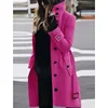 Women's Coat Outerwears Autumn Winter Warm Female Jackets Single Breasted Turn-down Collar Single Breasted Women's Clothes New 5
