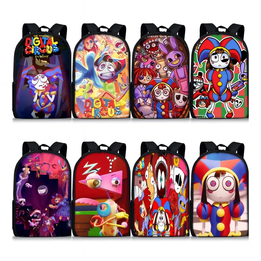Mochila Con Póster De Circo Digital The Amazing, Bolsa De Estudiante Escolar Para Niecos, Materiale Oxford, Mochilas De