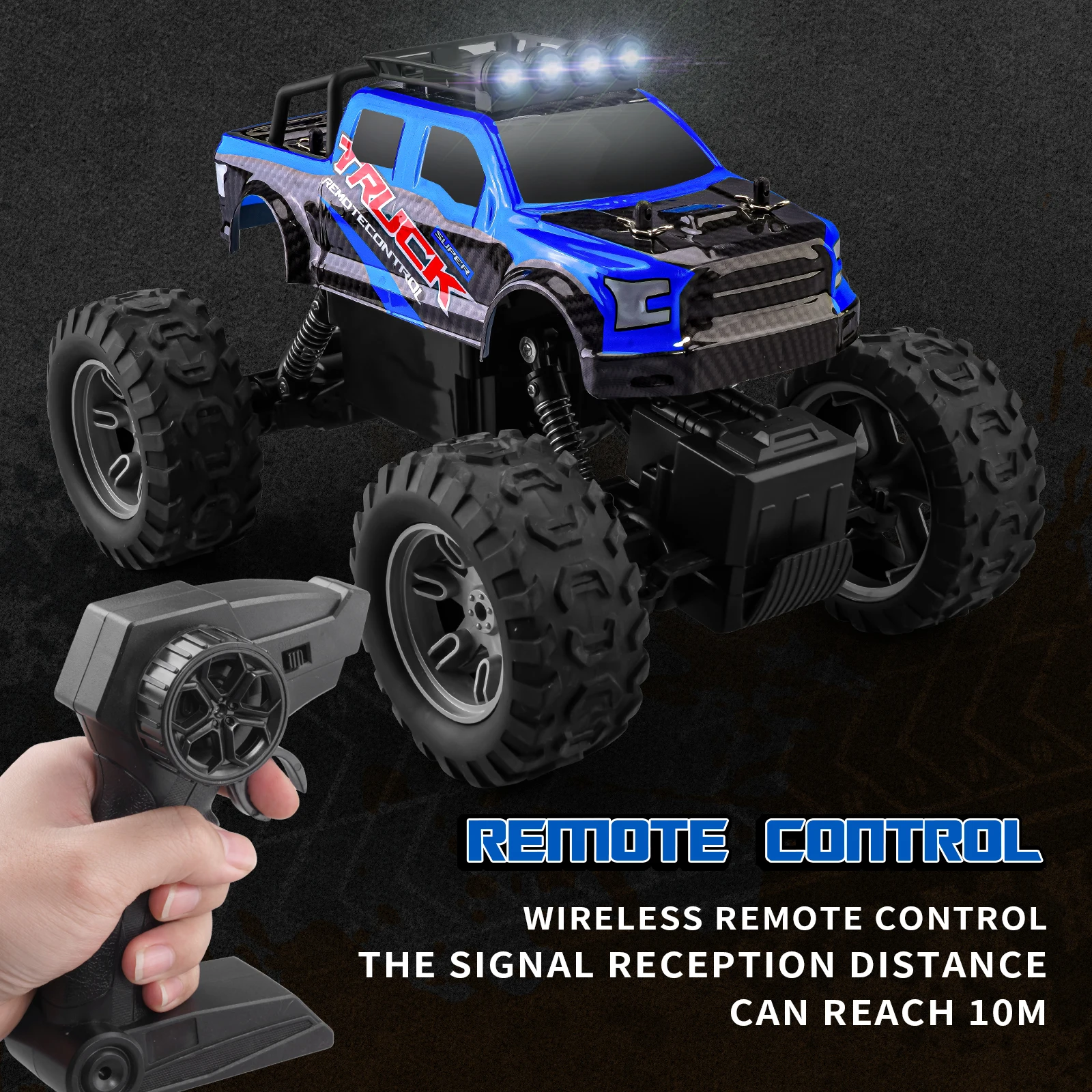 JJRC Q178 RC Climbing Car 2.4GHz 4WD RC 1:16 Off-Road Monster Truck Smart All Terrain Climbing LED Headlights Toy Christmas Gift 3