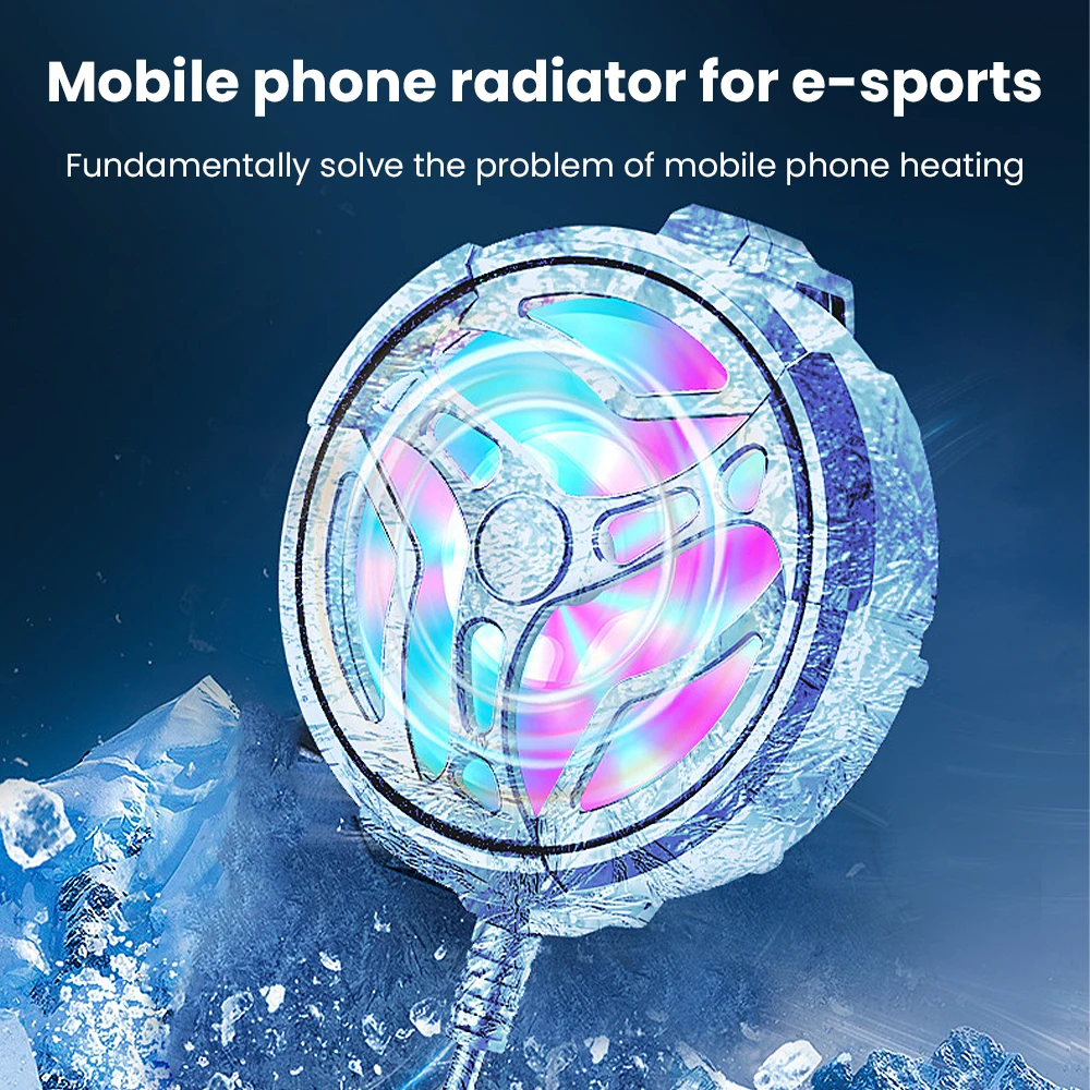 미니 스마트폰 냉각 선풍기 터보 게임 모바일 게임 패드 쿨러, 선풍기 휴대폰 C 타입 냉각 방열판 라디에이터, 아이폰 안드로이드용