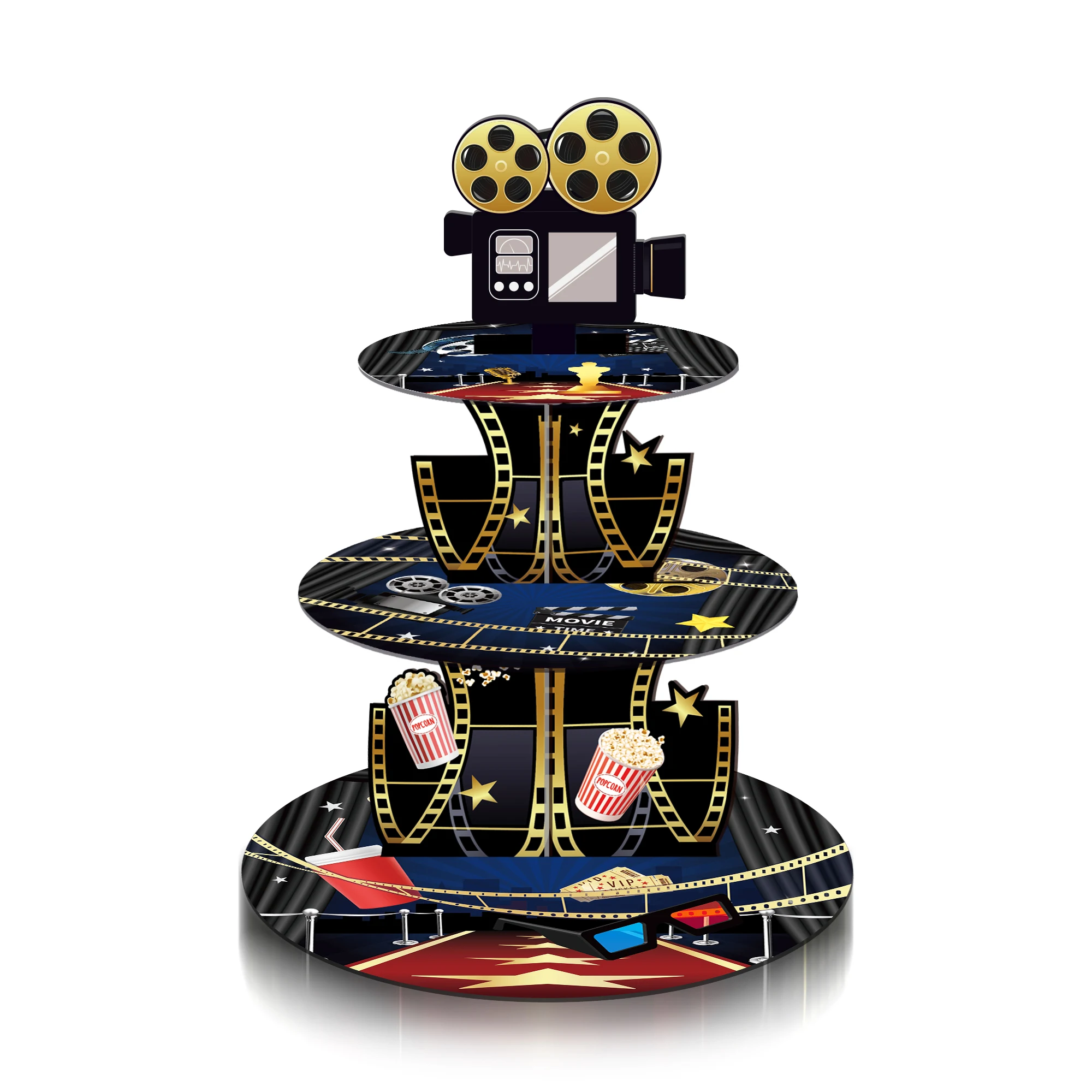 Présentoir à Cupcakes à 3 étages En Carton Pour Fête Sur Le