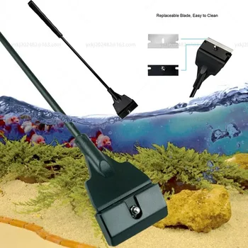 Aquarium Algae Remover Scraper Blade Fish Tank Aquatic Water Plant Grass Cleaning Tools Light Weight Cleaner Kit Accessories