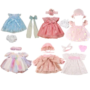 Vestiti per Bambole Reborn, Abiti per Bambole Reborn da 55 cm, Vestito da Principessa Fatto a Mano Fai-da-te, Accessori per Bambole, Giocattoli e Regali per Bambini