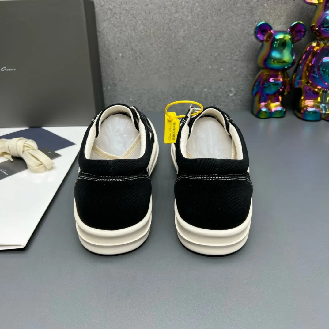 Owens new round inverted triangle ricks shoes Chunqiu high street men's shoes Harajuku style Joker for men and women.