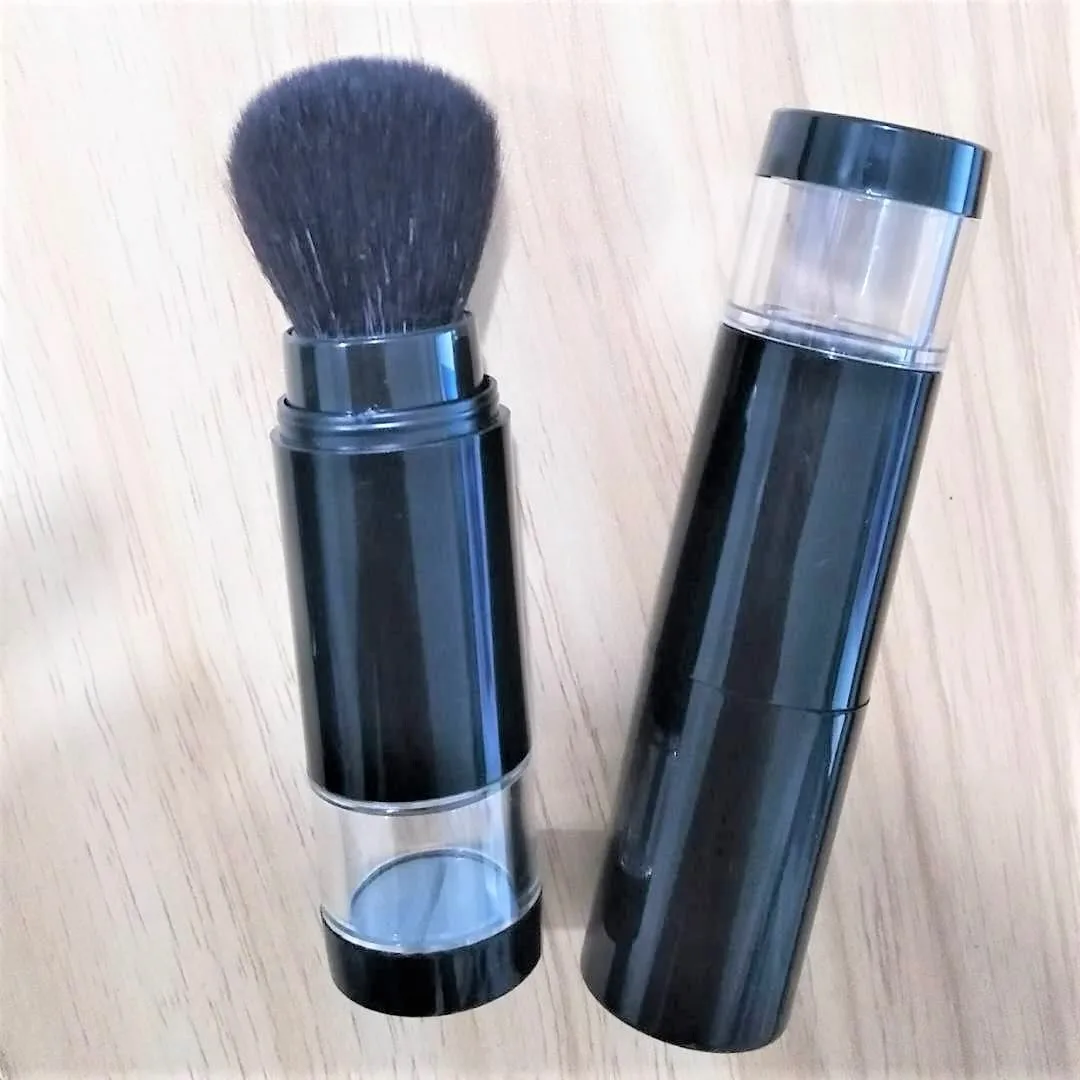 Description Picture 3 of item2 in 1 Foundation Brush Makeup Brush Empty Travel Blush with Refillable Loose Powder Bottle Jar Makeup Beauty Tools