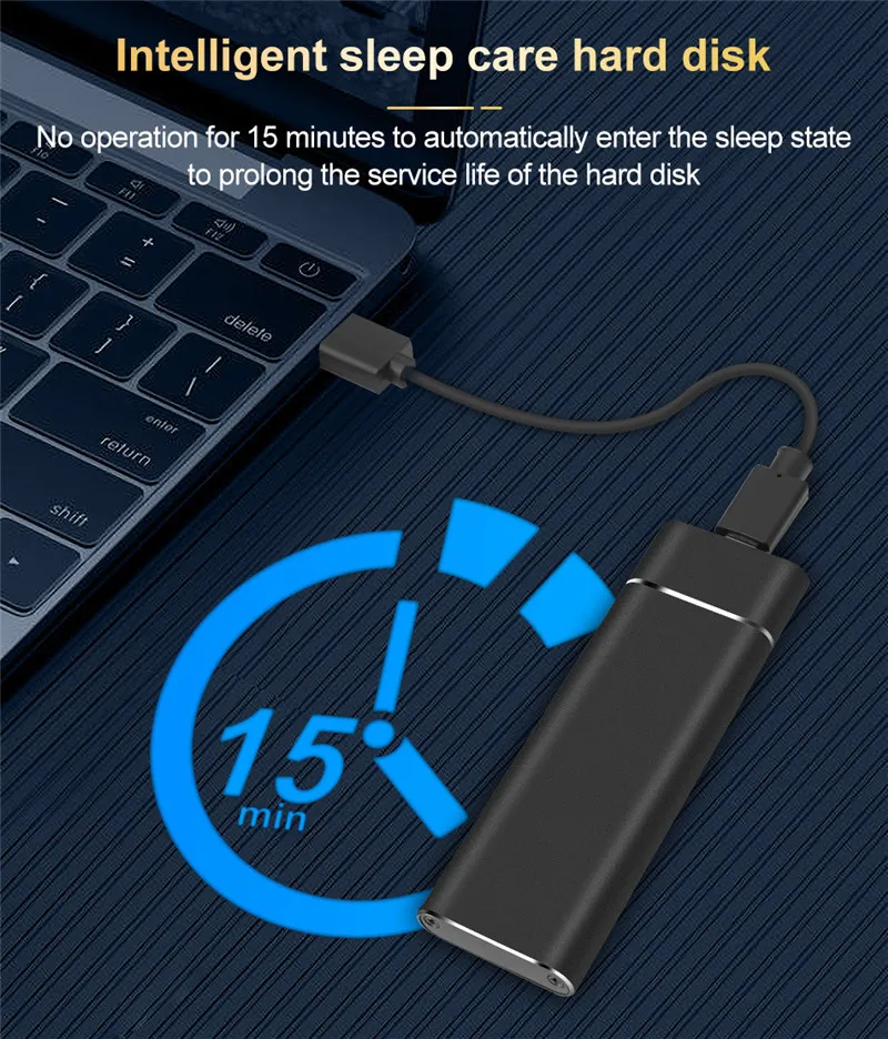 M.2 SSD 케이스 USB 3.1-M.2 NGFF SSD 인클로저 박스, SATA 외장 케이스 USB 어댑터, UASP 초고속, 2242 2260 2280