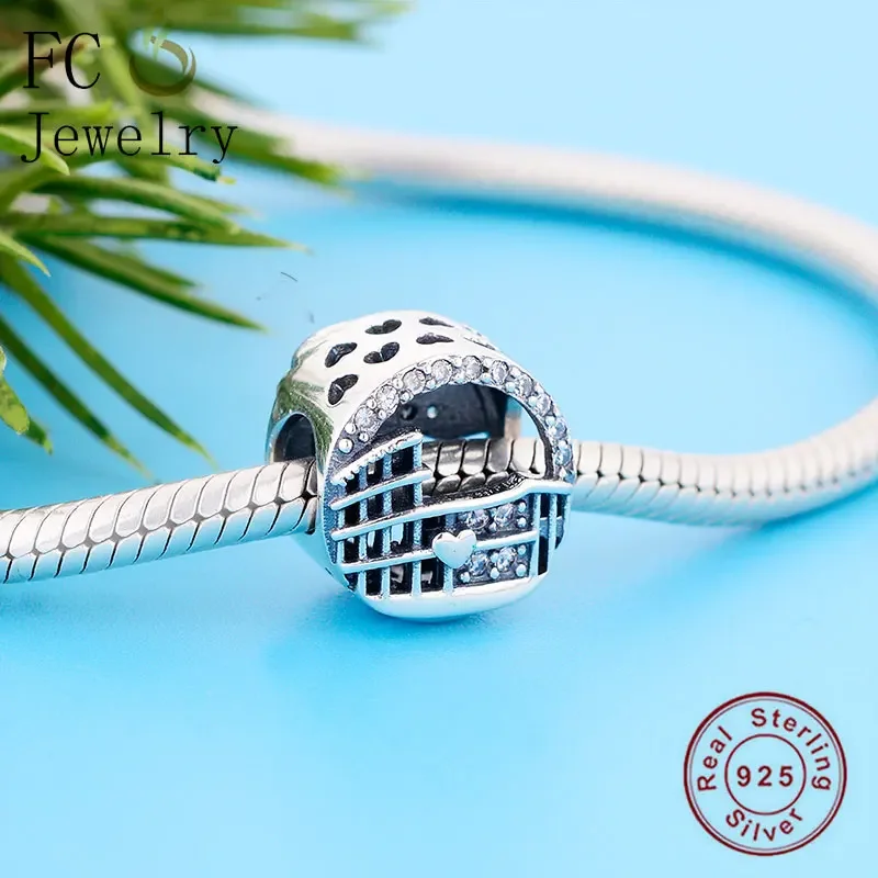 FC Jewelry Fit Original BrandCharms Bracelet Anthentic 925 Silver Rome Colosseum Bead For Women Travel Berloque Autumn 2020 3
