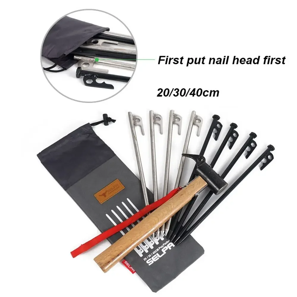 20/30/40cm Zelts tifte Beutel Multifunktion szelt Boden nägel Aufbewahrung tasche Winds eil Outdoor Travelling Camping zubehör – Detail 6