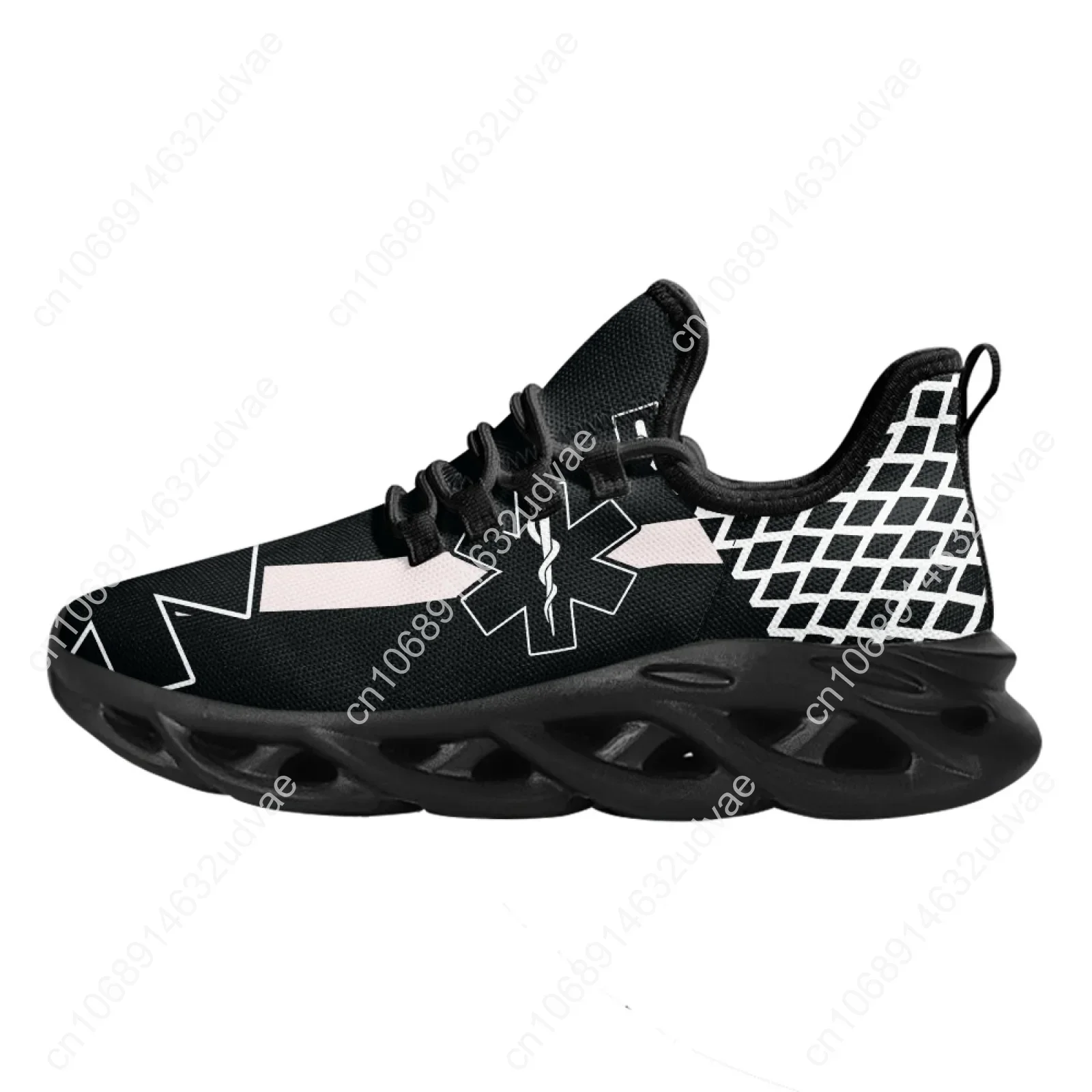 Paramedic EMT EMS Pattern Women Platform Sneakers Breathable Lace up Flat Shoes for Ladies Light Comfort Zapatos Hot