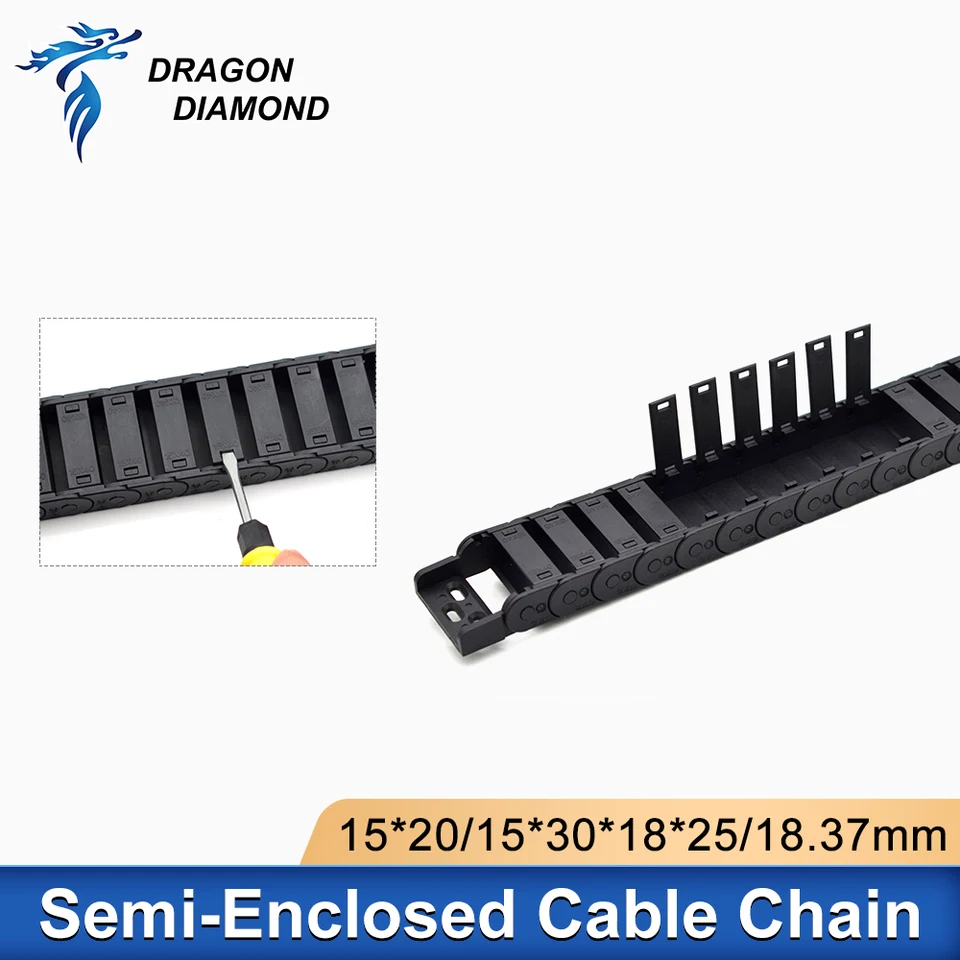 Opening Cable Chain Transmission Bridge Drag Chain 15x20 15x30