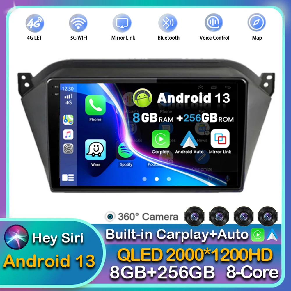 

Android13 wireless Carplay Auto For JAC S2 T40 2015 2016 2017 2018 Car Radio Multimedia 2 Din GPS NAVI Player Stereo WIFI+4G LTE