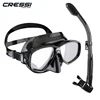 Cressi Snorkeling Set Diving Mask Dry Snorkel Mascara Tempered Glass Soft Silicone for Adults Perla 1