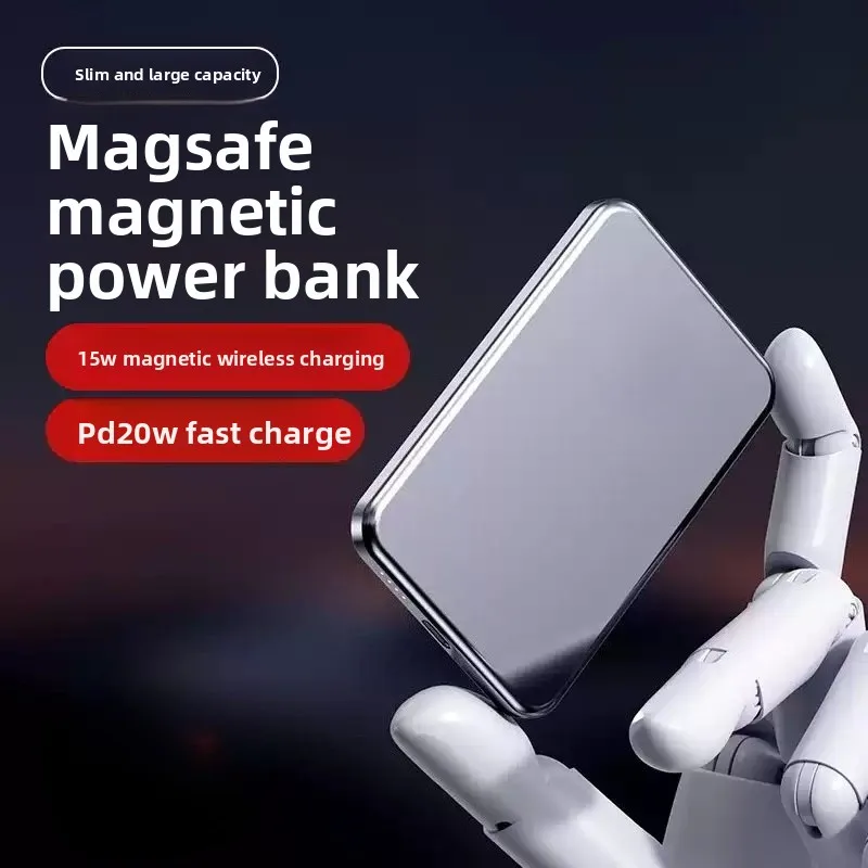 Taepiaai 20000mAh Magnetic Wireless Power Bank Ultra Thin Portable CCC Certified Super Fast Charging Pack for MagSafe for Iphone 3