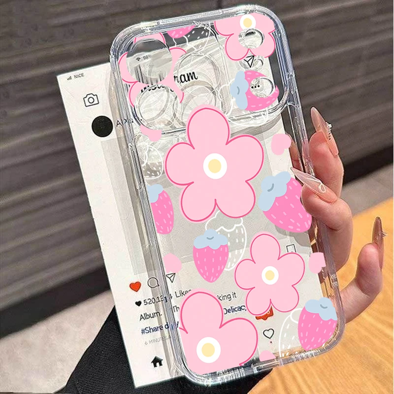 Transparent Flower Casing - Cute Protective Phone Case