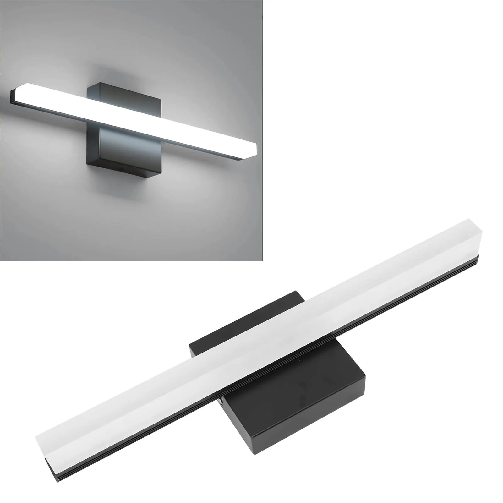 ZK50 LED Vanity Light 15.7 Inch 6000K White Light Over Mirror Wall Mounted Modern Vanity Bar For Bathroom Bedroom