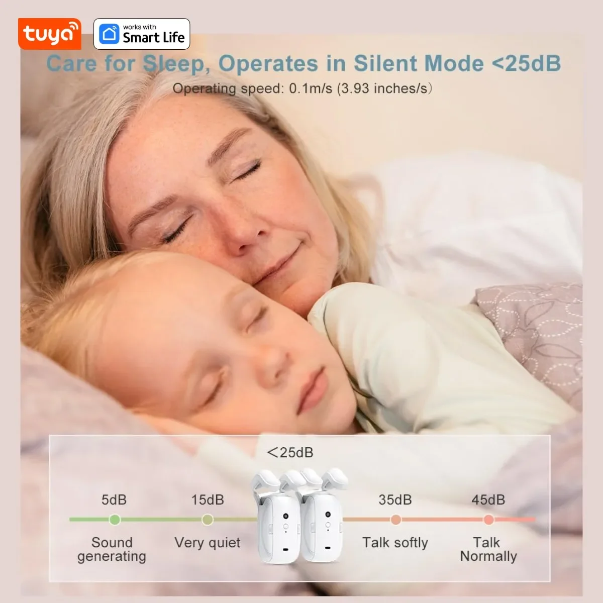 Robot per tende intelligenti Tuya, controllo intelligente dell'app Tuya 3 in 1/telecomando/controllo vocale (Alexa Google Siri) per binario con asta romana - immagine 6