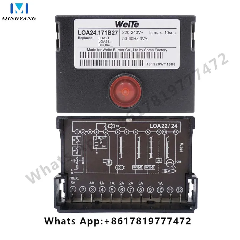 MINGYANG(10Pieces) LOA24.171B27 Program Control Box Temperature Control Gas Burner Controllers for Industrial Combustion