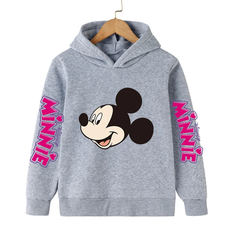 kawaii Cartoon Manga Anime Mickey Minnie Disney Mouse Hoodie Children Clothes Kid Girl Boy Sweatshirt Hoody Baby Top