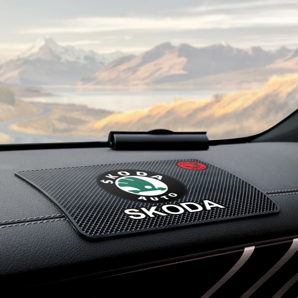 Silicone Car Emblem Non-Slip Dashboard Mat and Phone Holder Pad