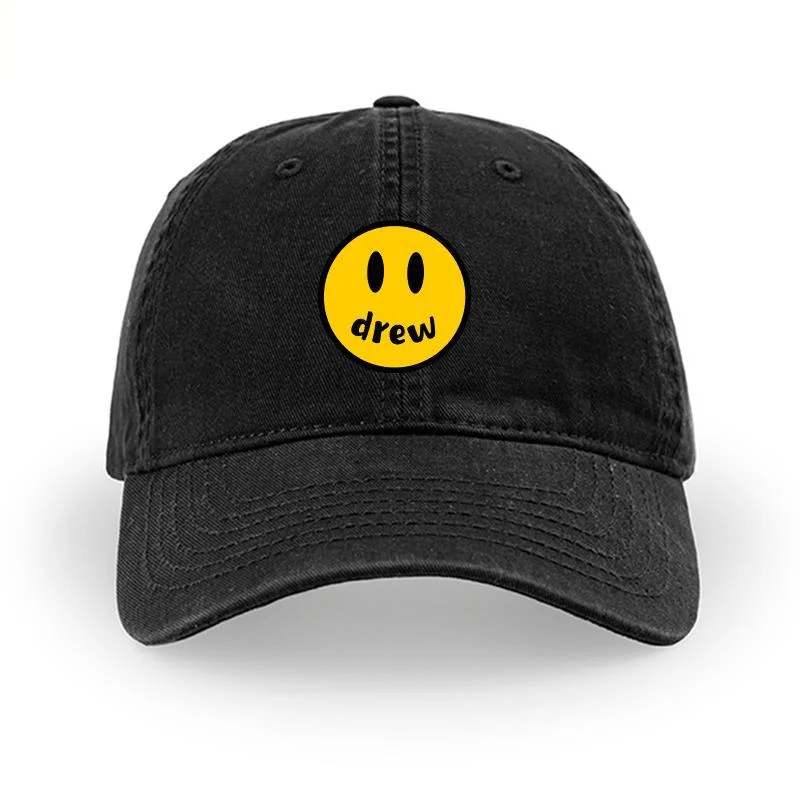 Drew House Cap Four Seasons Men's Women's Baseball Cap Casual Wash Embroidered Curved Brim Bowler Sun Hat