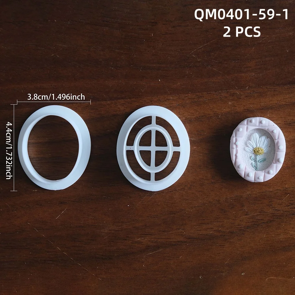 2 개/대 보석 만들기 레트로 레이스 시리즈 폴리머 클레이 커터 더블 레이어 귀걸이 장식 금형 DIY 펜던트 만들기 도구